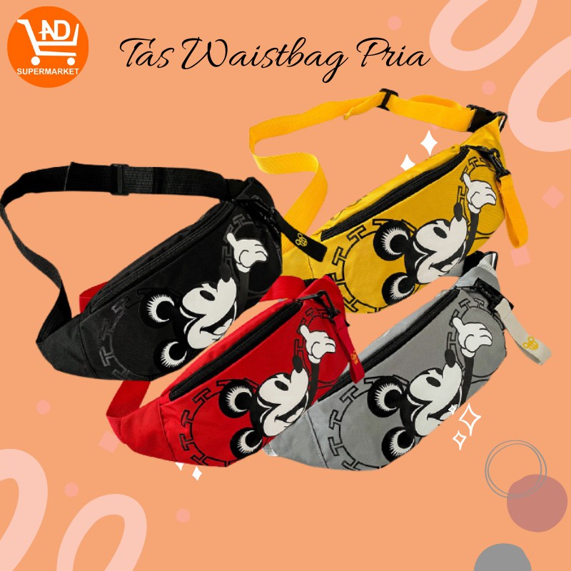 AND COD T187 TAS WAISTBAG WANITA MOTIF KARTUN WOMEN BAG FASHION KOREA STYLE TERLARIS IMPORT