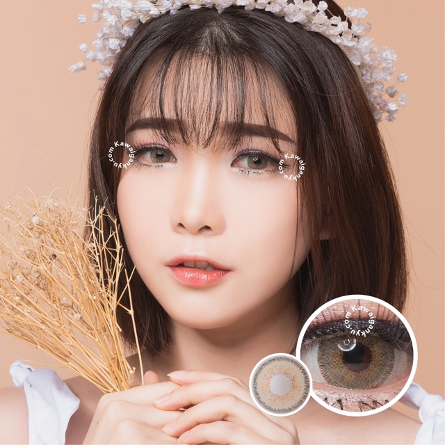 KawaiGankyu Softlens - Princess sole three brown (1botol)