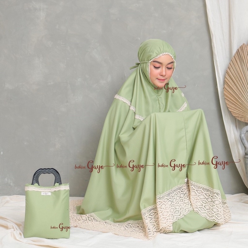 MUKENA KATUN RAJUT POLOS YASMINSERIES FASHION GAYO