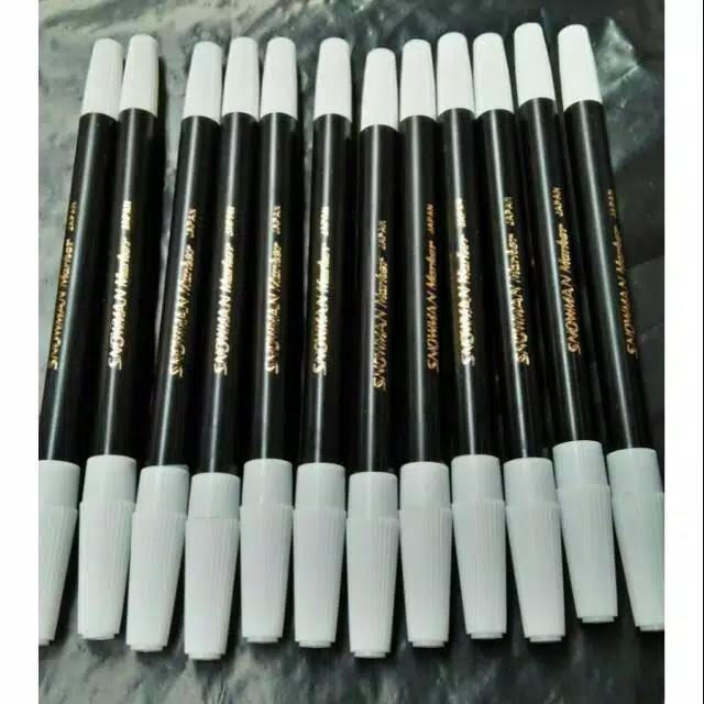 

Spidol merek snowman marker warna hitam isi 12 pc