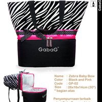 Gabag Cooler Bag - Zebra Baby Bow