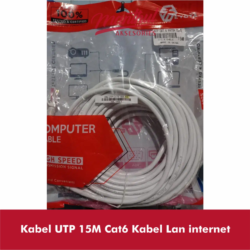 Kabel UTP 15M Cat6 Kabel Lan internet