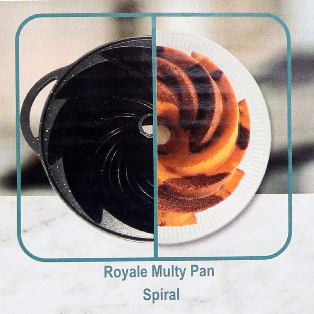 bankin pan teflon + tutup kaca  spiral Cetakan Kue Bolu loyang teflon