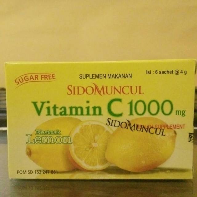 Vitamin C 1000 Mg Sidomuncul 1 Kotak Isi 6 Sachet Shopee Indonesia