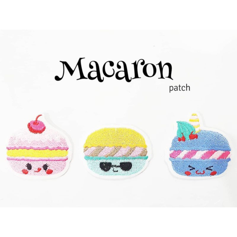 Patch Bordir Macaron