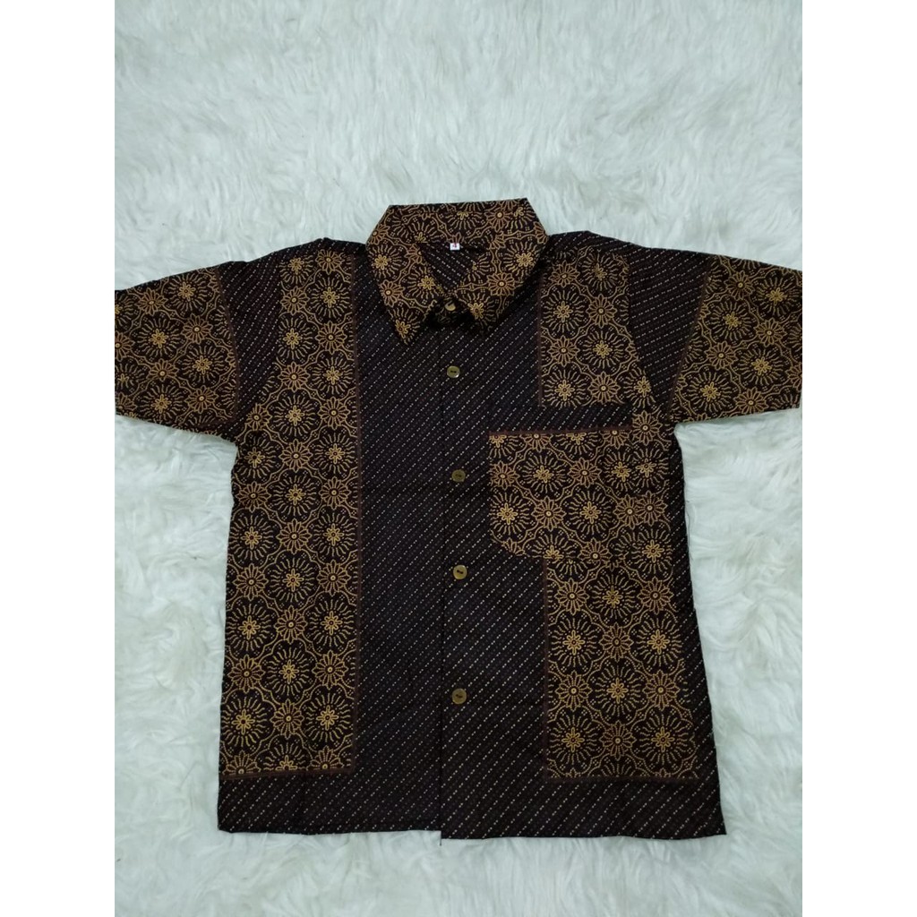 kemeja batik anak capucino