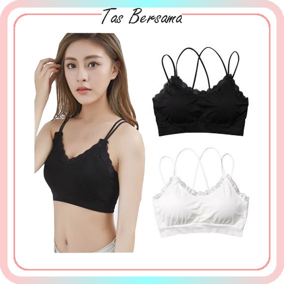 Tas bersama 456 Pakaian Dalam Wanita Bra Fashion Wanita Sport Bra Tanpa Kawat Murah Produk Import