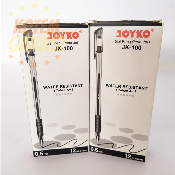 

KOTEM GARASI PULPEN GEL JOYKO JK-100 HITAM 1 LUSIN