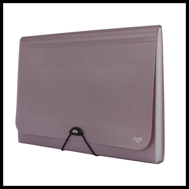 

Bantex Expanding File With Zipper Pocket Folio Lilac #3602 21