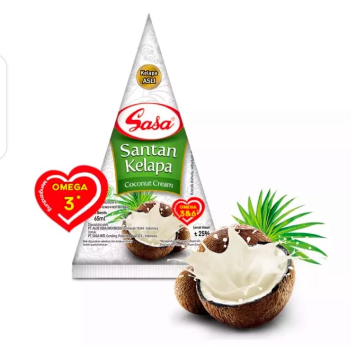 Santan Sasa 1 karton (36 pcs free mangkok)
