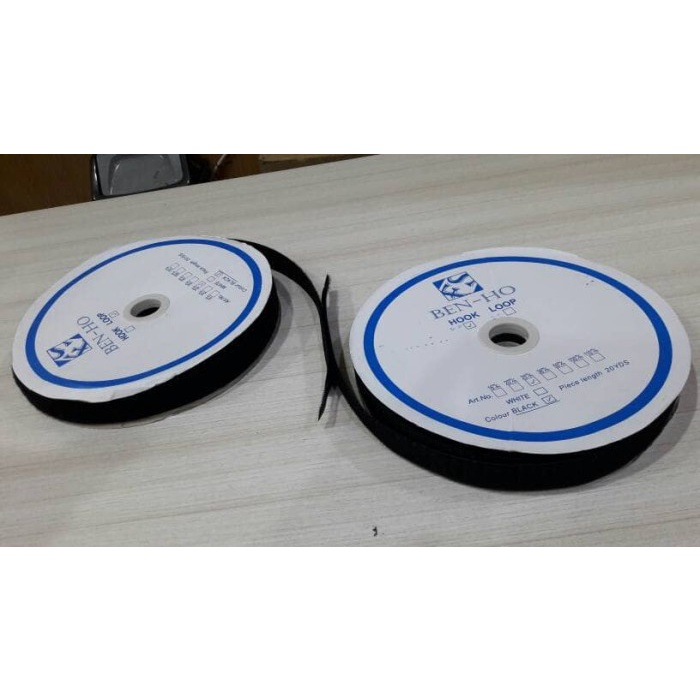 

Tali perekat hitam hookloop 25mm roll