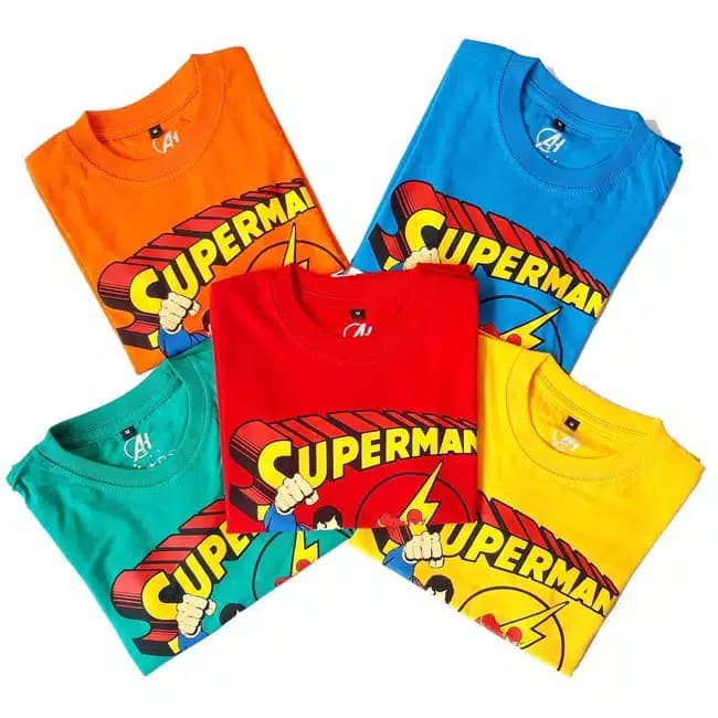KAOS ANAK SUPERMAN / Kaos anak laki - laki murah 2-9 tahun motif karakter