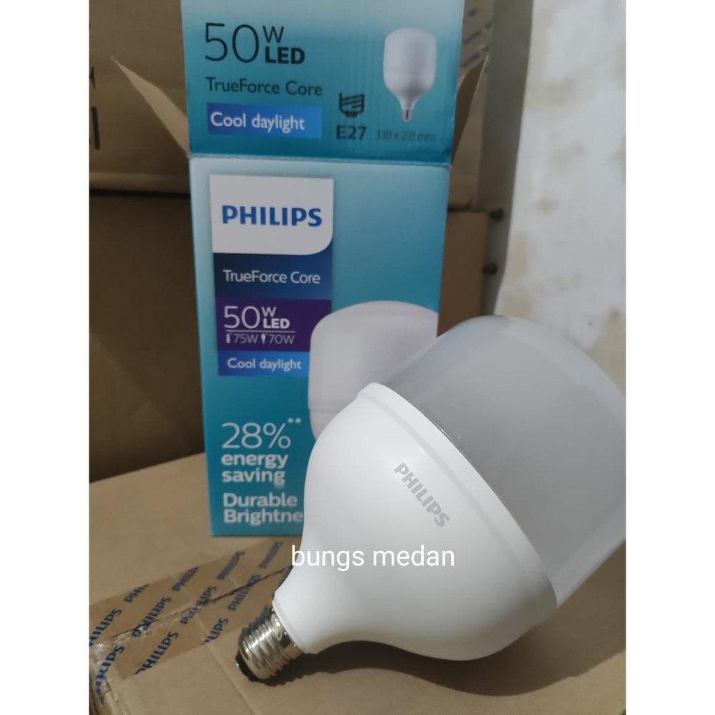 Jual Lampu LED Philips 50W 50WATT 50 WATT PUTIH E27 TFORCE BULB
