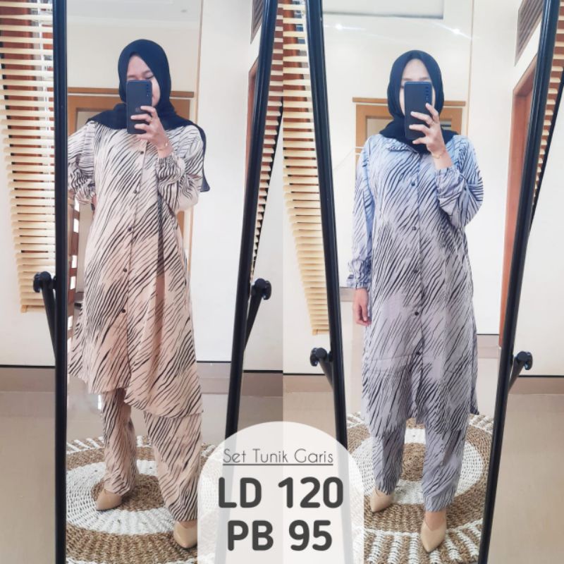 Oneset Long Tunik Premium// Zaira Long Tunik Motif // Cotton Rayon Premium