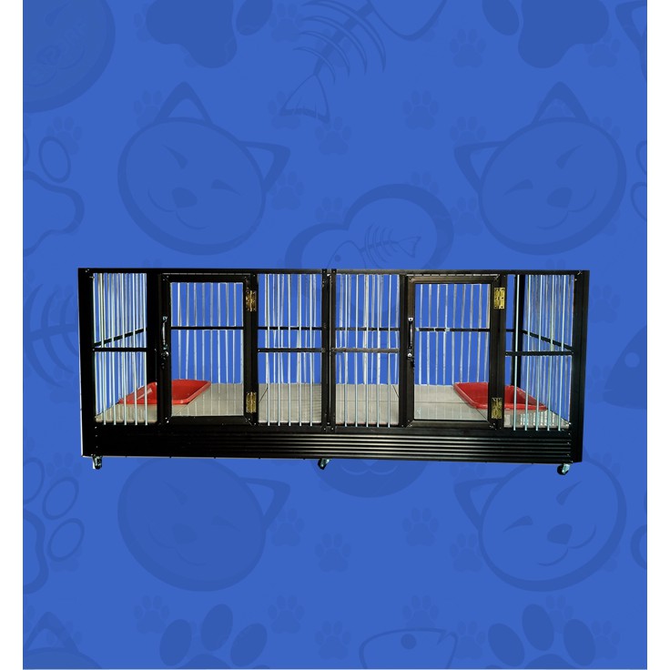 Kandang Kucing Aluminium Migocat 2 Kamar Sejajar