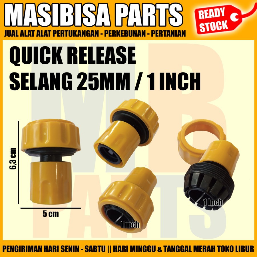 KONEKTOR SELANG QUICK RELEASE 1 INCH