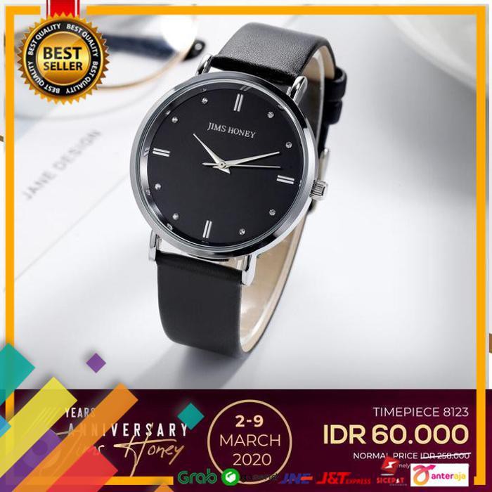 SALE.. JIMS HONEY - JAM TANGAN WANITA KODE 8123 JAM TANGAN BEST SELLER - HITAM ..TERLARIS