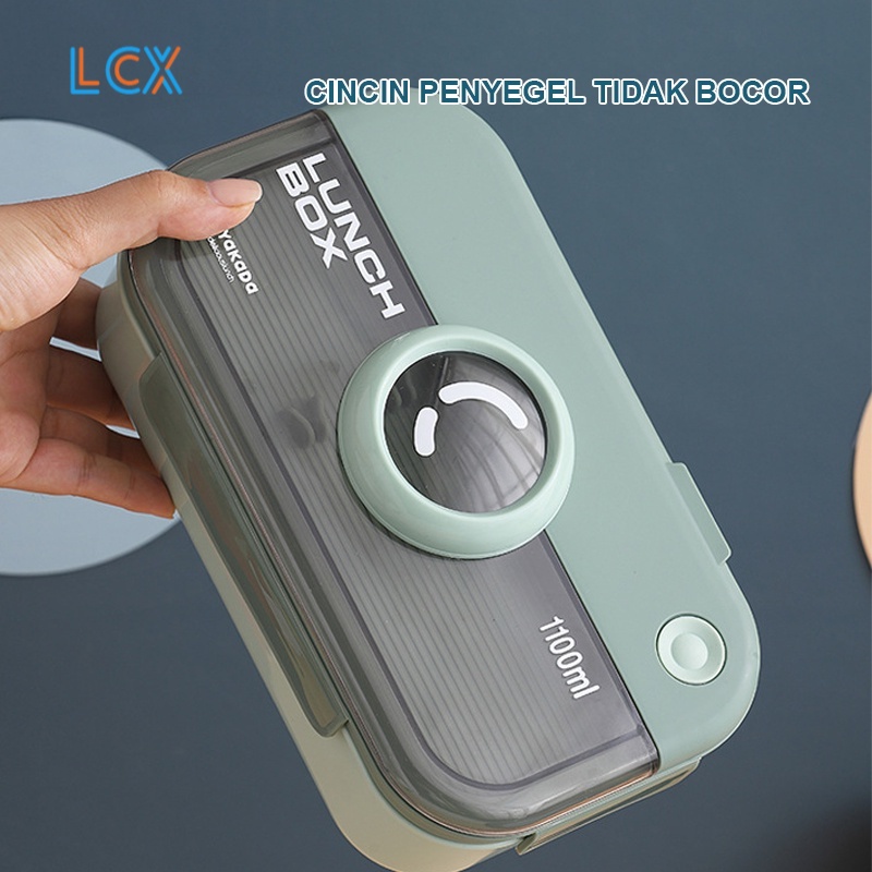 LCX Lunch Box / Anti Bocor Kotak Makan Set BPA FREE / ​Free Sendok Tempat Makan