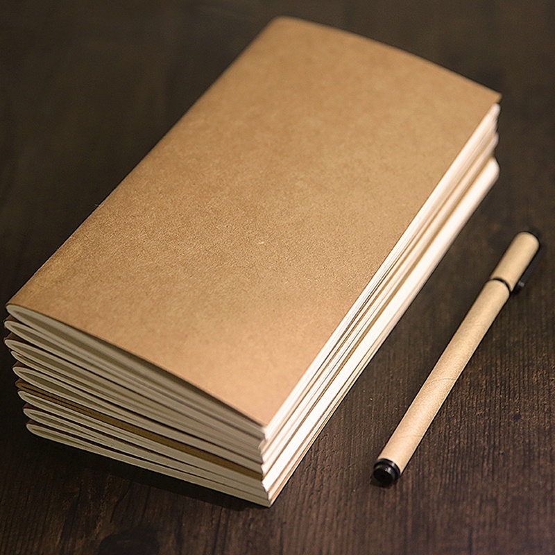 Mary Kraft Paper Notebook Buku Akun Dot Jurnal Diary Memo Blank Halaman Alat Tulis