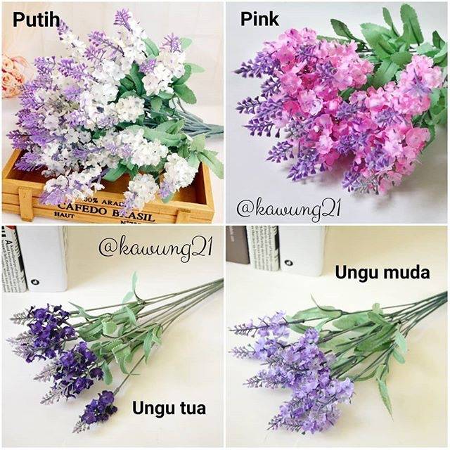 AF11 Bunga Lavender Artificial Tanaman Hias Plastik Cantik Dekorasi Rumah Kafe Kantor