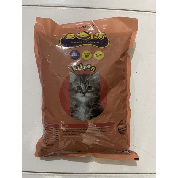 BOLT CAT KITTEN SALMON 1 kg makanan anak kucinb