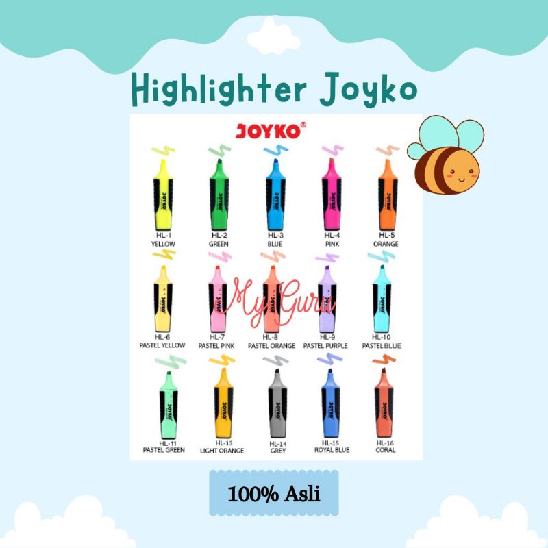 

[PCS] JOYKO HIGHLIGHTER PENANDA BERWARNA / PENANDA TULISAN JOYKO / HIGHLIGHTER MURAH