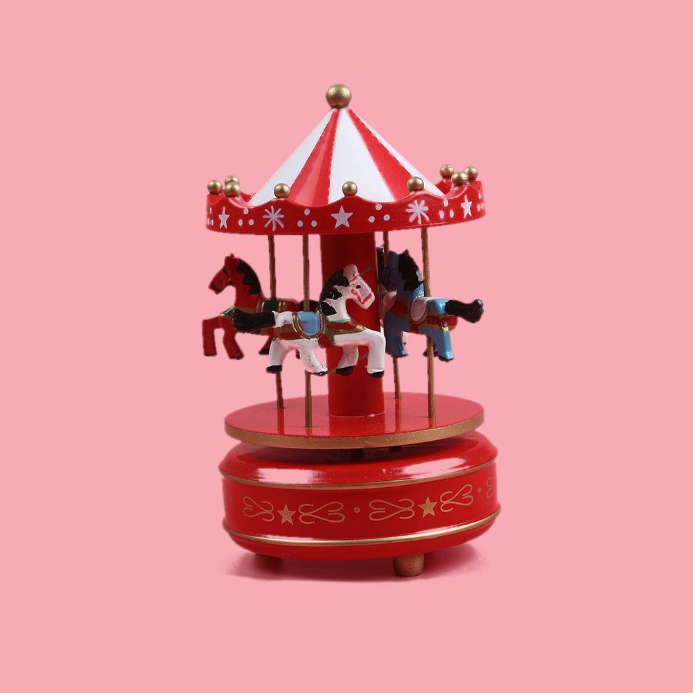 Preva Carousel Music Box Hadiah Ulang Tahun Pernikahan Mainan Anak Merry-Go-Round