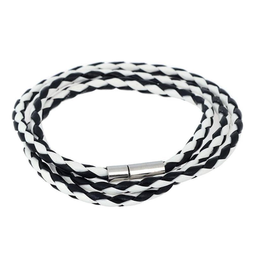 Timekey Gelang Bangle Kulit Pu Multilapis Untuk Unisex G8N1