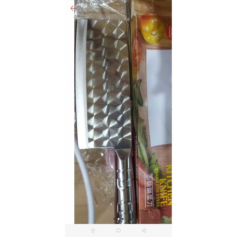 PISAU GOLOK DAGING TAJAM DIAMOND 01 STAINLESS STEEL BESAR