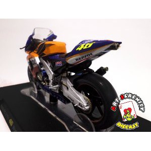 Dijual Diecast Miniatur Motor Leo Models 1 18 V  entino Rossi MotoGP 2002 Limited
