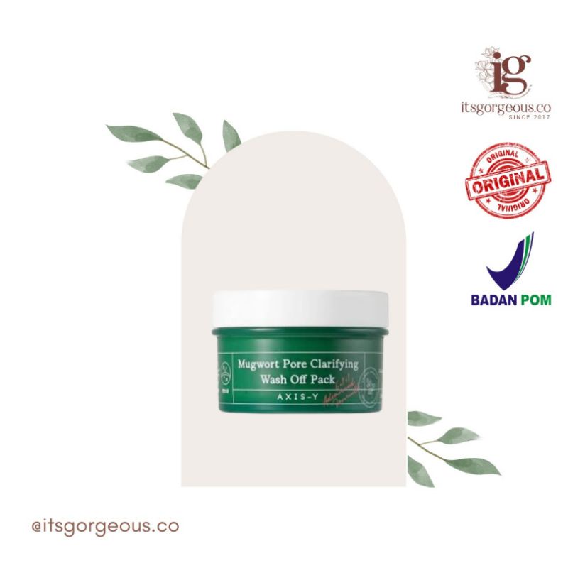 [BPOM APPROVED] AXIS Y MUGWORT PORE CLARIFYING WASH OFF MASK