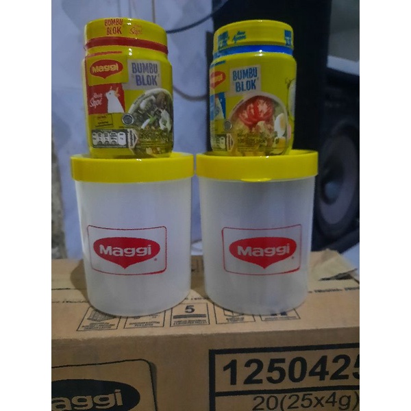 

maggi blok rasa ayam isi 25blok @4gram(free toples)