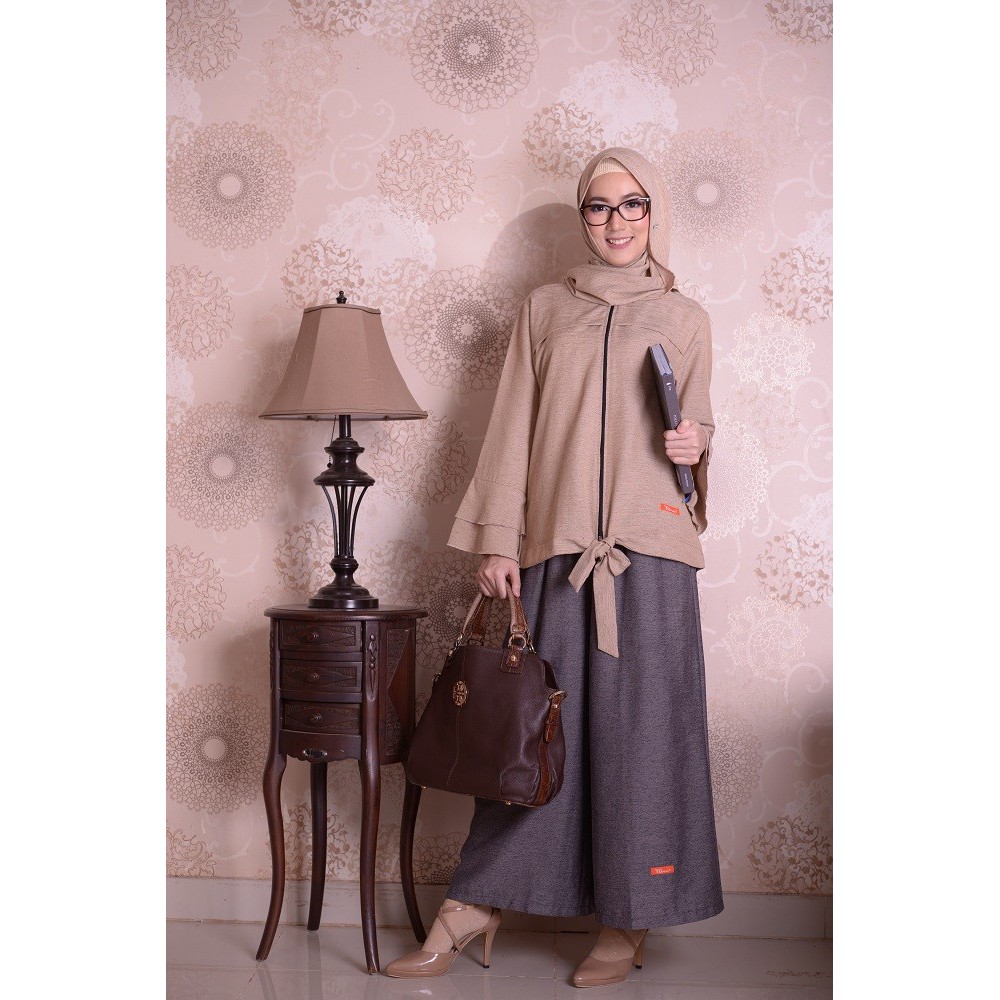 Baju Muslim Setelan Rok Kulot Nibras NKS 06 Murah Polos