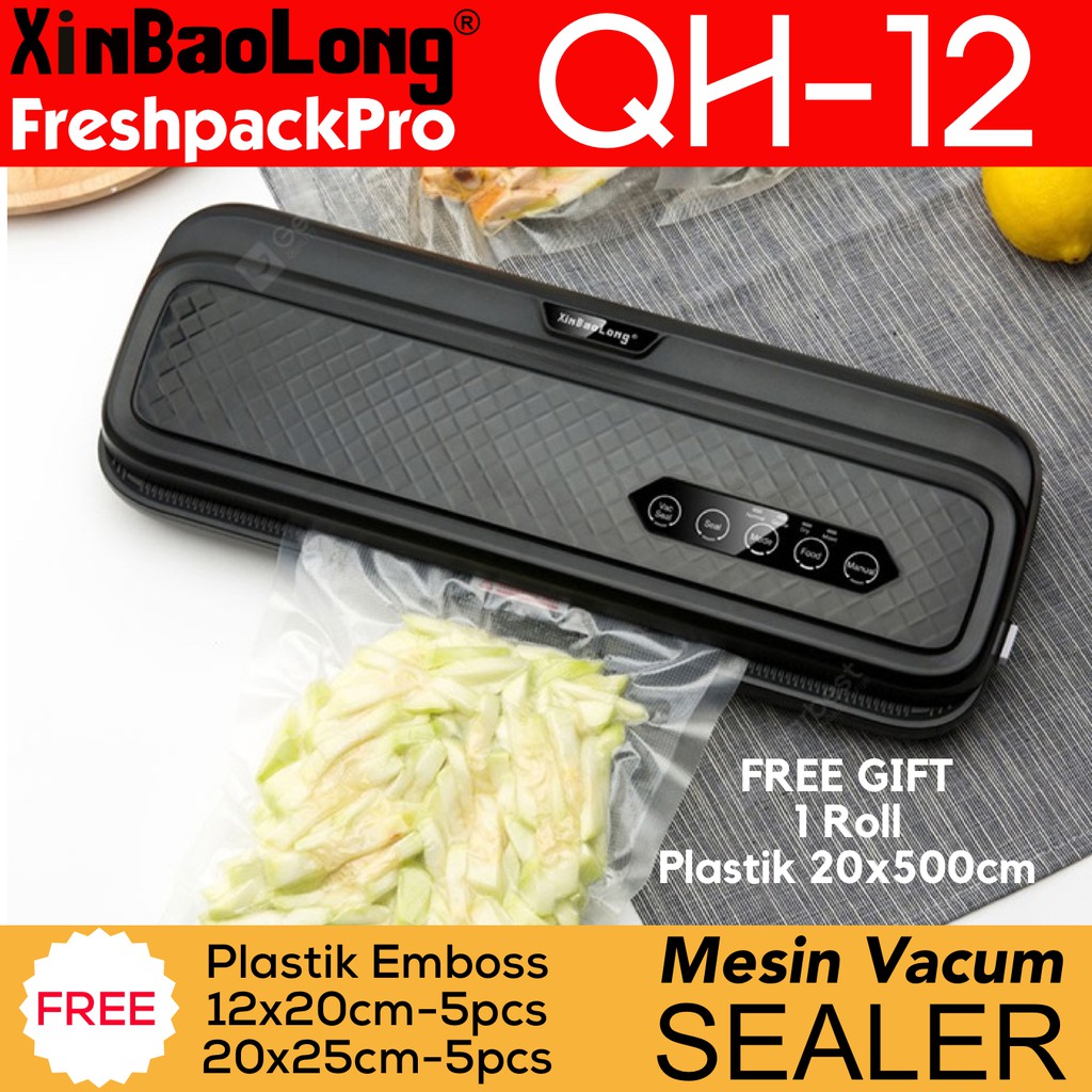 FreshpackPro QH-12 / QH-S12 XinBaoLong Portable Food Vacuum Sealer Mesin Vakum Makanan Basah Kering