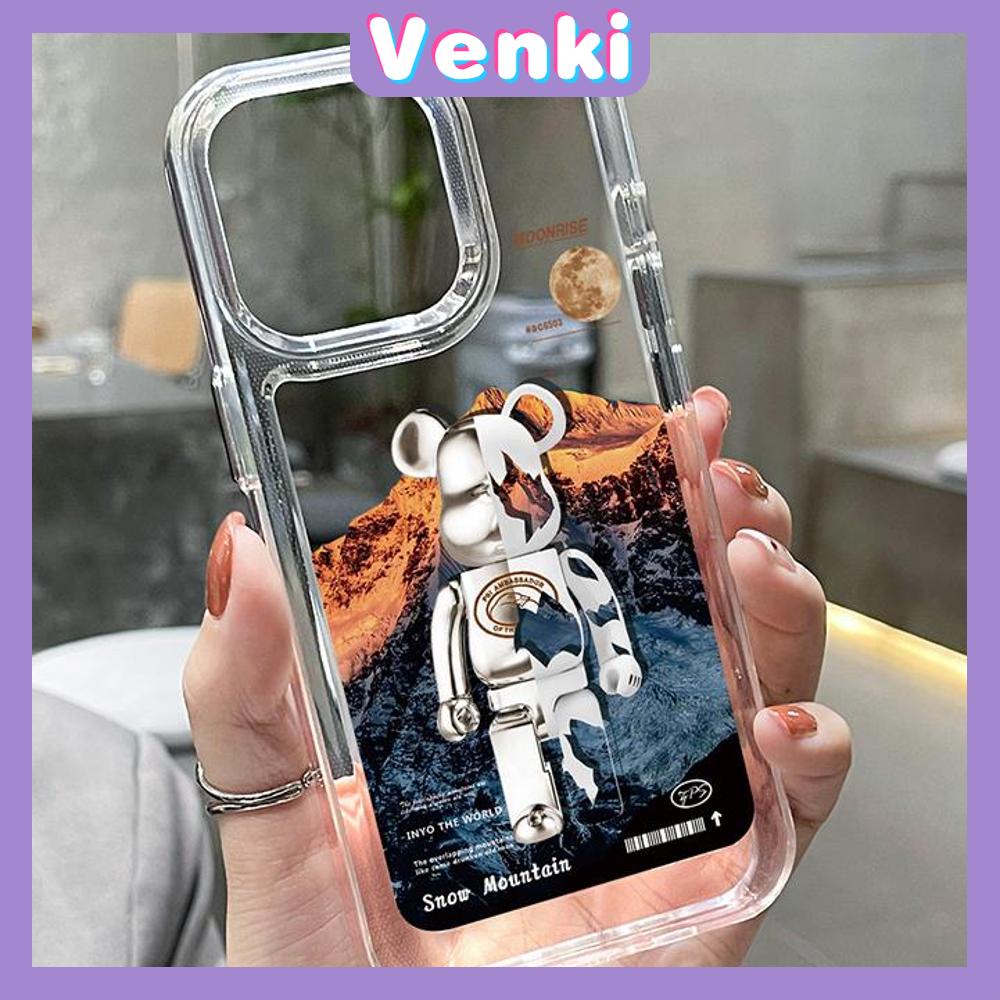 iPhone Case HD Acrylic Hard Case High Clear Metal Button Protection Camera Shockproof Iceberg Bear Compatible with iPhone 14 Pro Max 14 Plus 13 Pro Max 12 Pro Max 11 XR 7Plus