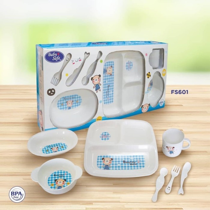 Baby Safe FS601  Multi Function Tableware Set / Tempat Makan Anak Set