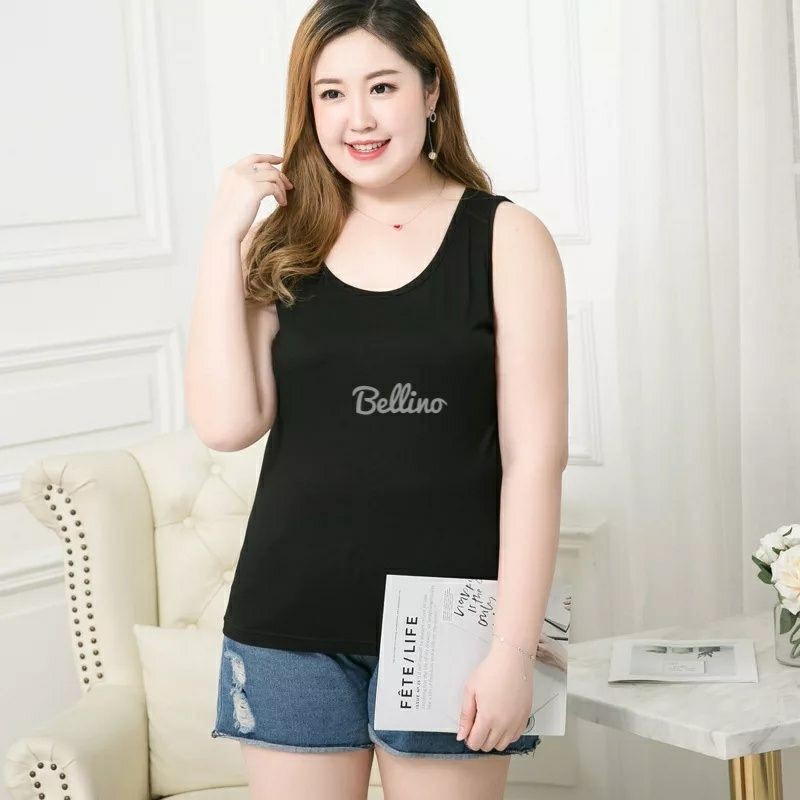 Jumbo 3L Singlet TankTop Tali Lebar Wanita Viorano/ Tank Top Tali Lebar Big Size 3L XXL Tengtop