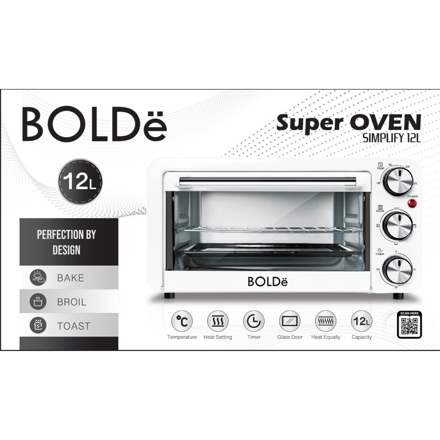 Terbaru Oven Listrik BOLDe SIMPLIFY Kapasitas 12Liter - BERKUALITAS