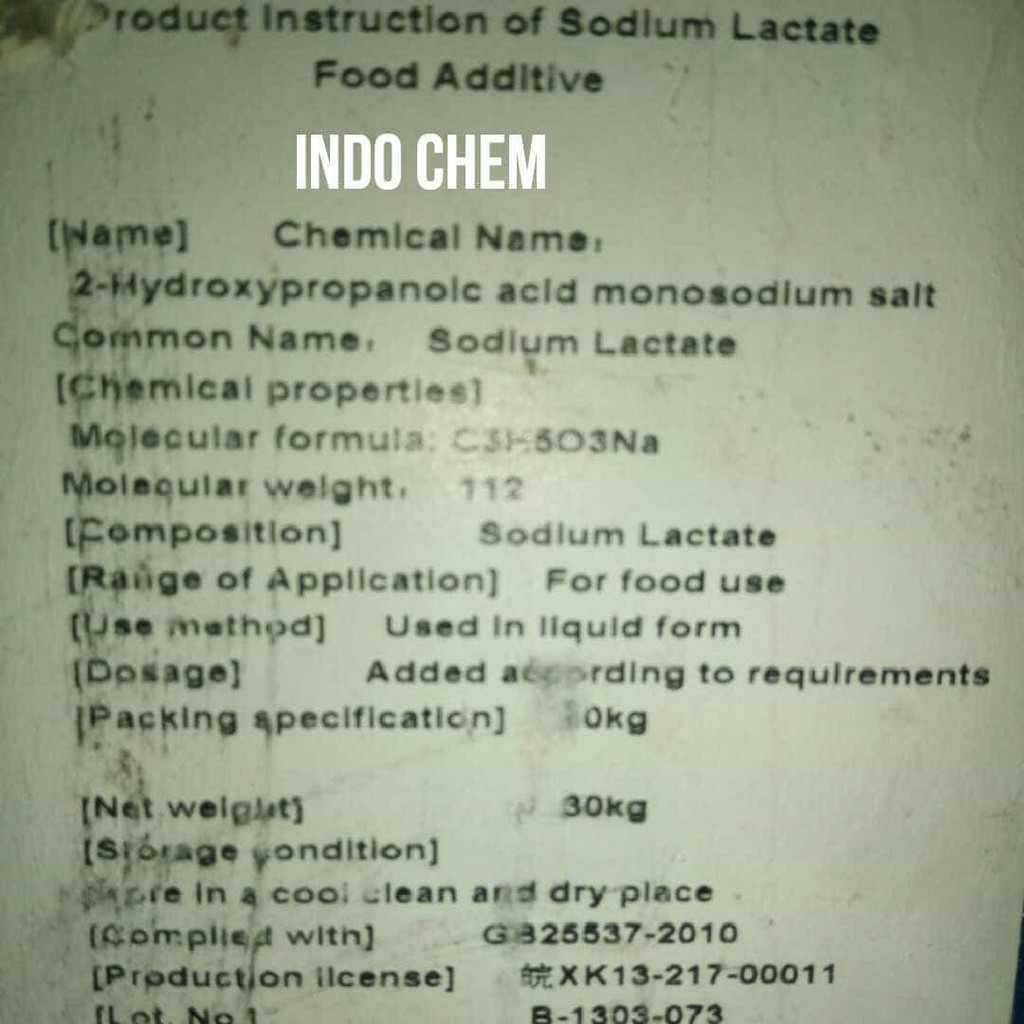 

Sodium Lactate bangiflow food grade ex anhui