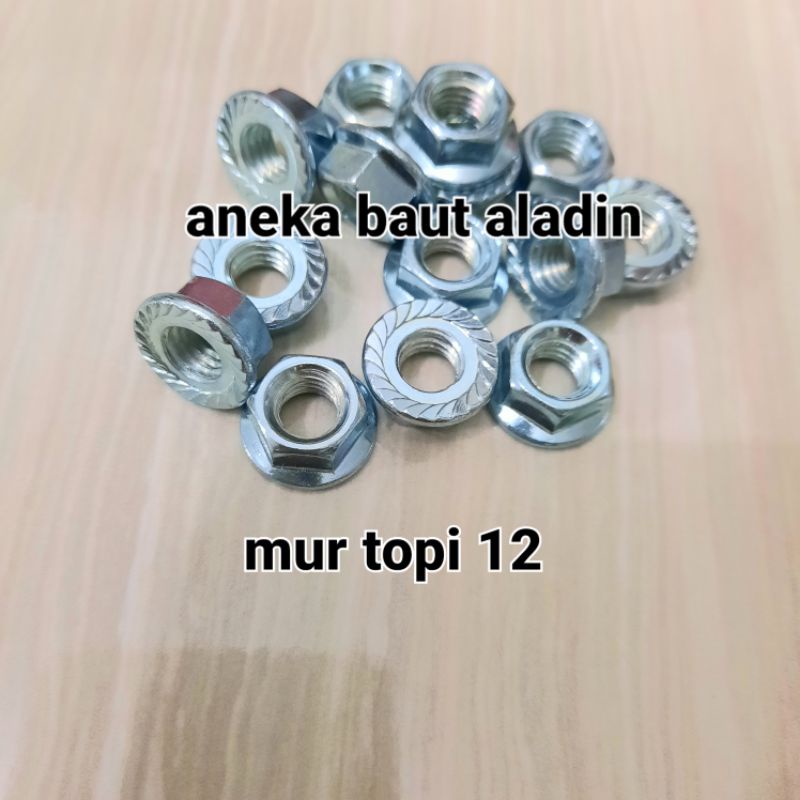 mur topi 12/m8 gerigi  isi 50pcs