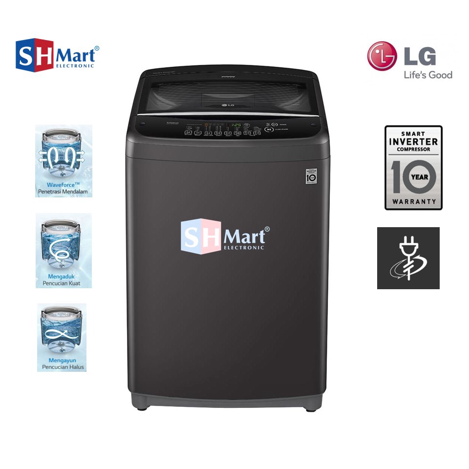 MESIN CUCI LG T2518VSAB TOP LOADING 18 KG SMART INVERTER SMART MOTION