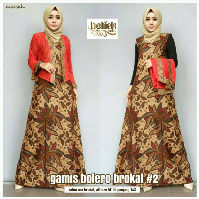 Gamis Bolero Brokat Shopee Indonesia