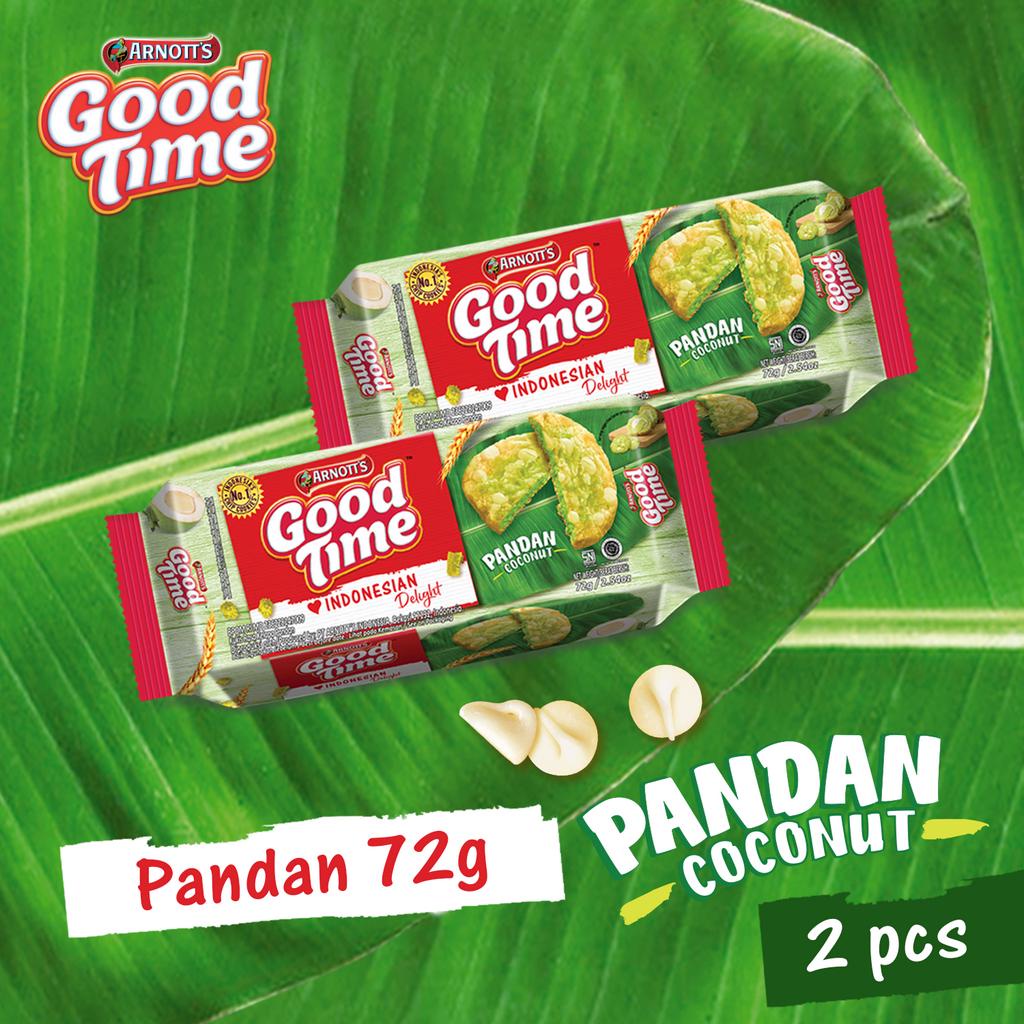 

Arnott's Good Time Cookies Pandan Coconut 72gr Twinpack