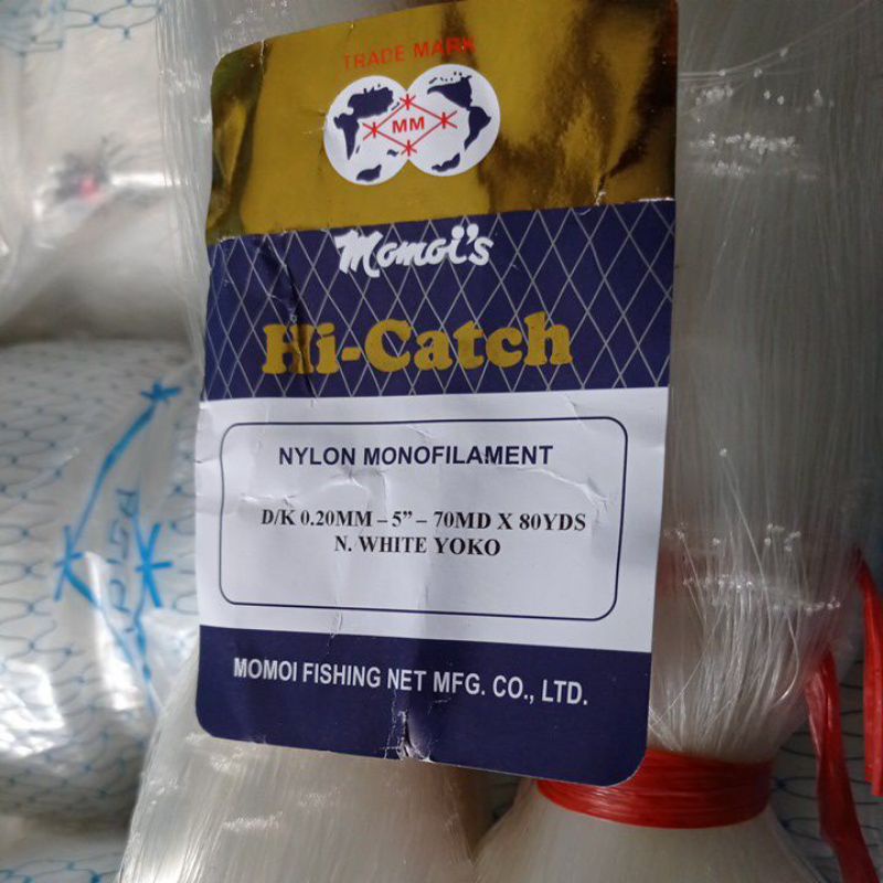 Jaring ikan momoi 0.20 5 inchi 70md/80yds yoko pukat ikan jaring momoi jaring ikan senar jaring ikan murah jaring nelayan