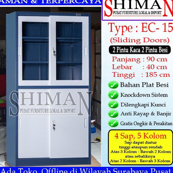

Ready Oke] Lemari Cabinet / Lemari Arsip / Sliding Door / Lemari Emporium Ec 15