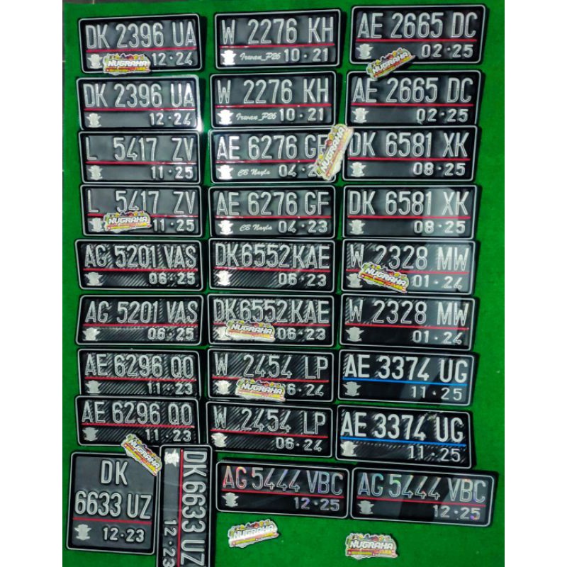 Plat nomer akrilik plat nomer lapis mika plat nomer motor