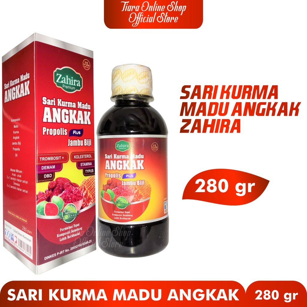 SARI KUMA MADU ANGKAK PLUS JAMBU BIJI DAN PROPOLIS ZAHIRA 280 GR Menambah Trombosit | Menurunkan Demam