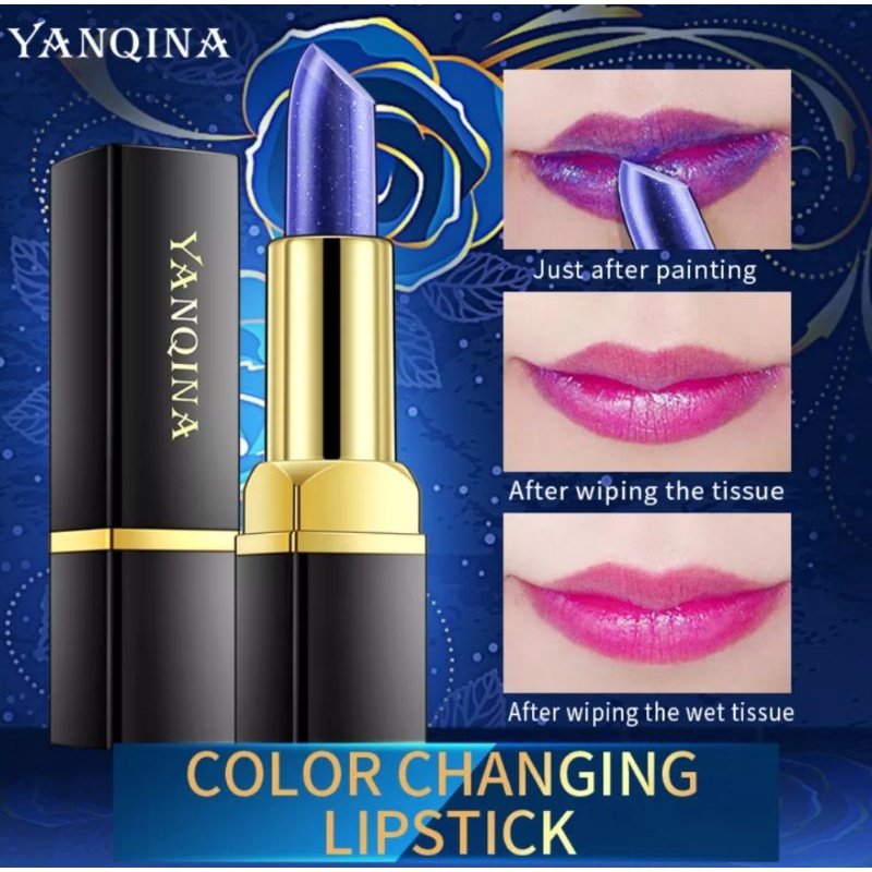 LIPSTICK BERUBAH WARNA BLUE ROSE TIDAK PUDAR TAHAN AIR LIPSTICK PELEMBAB