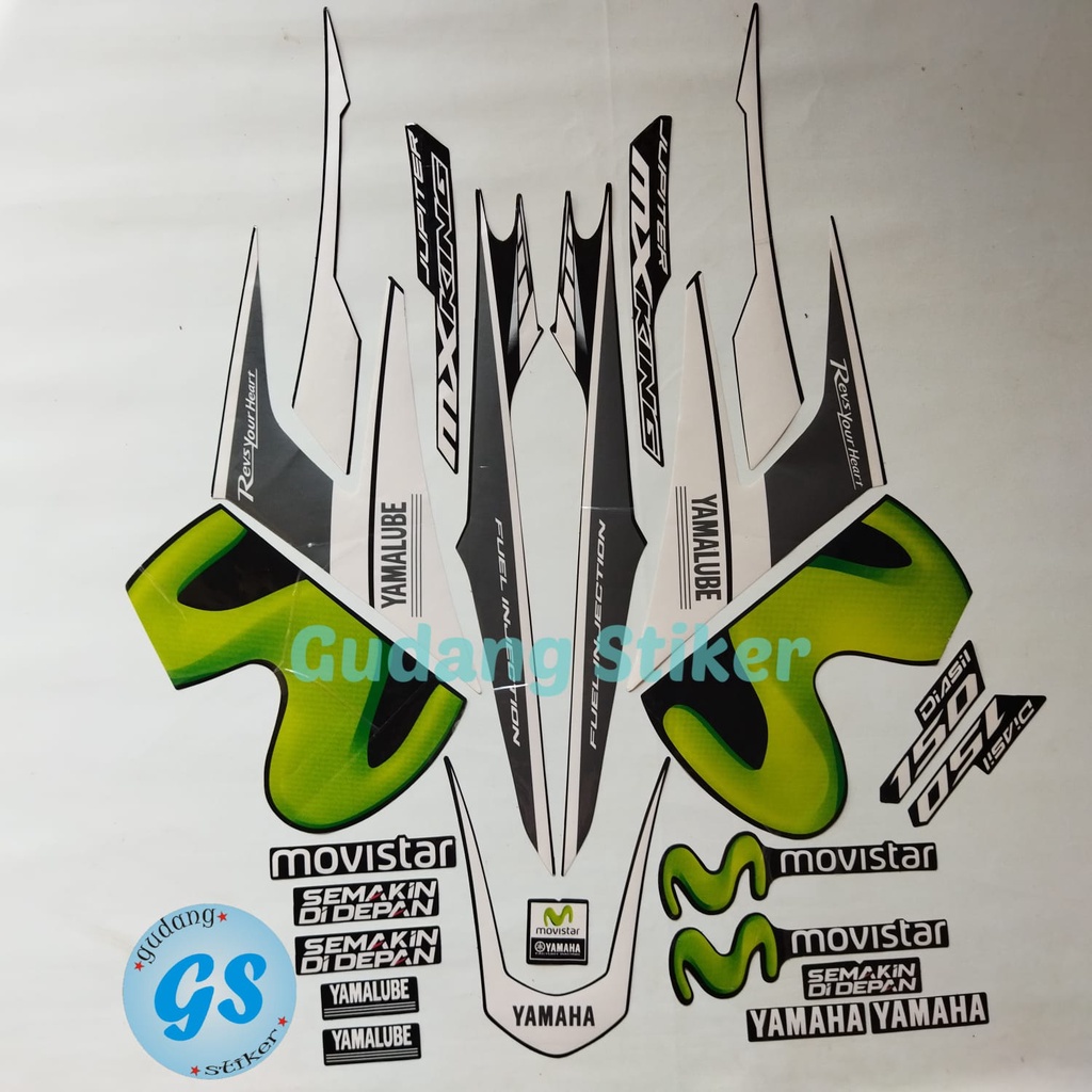 sticker striping motor jupiter mx king 2016 hitam-abu