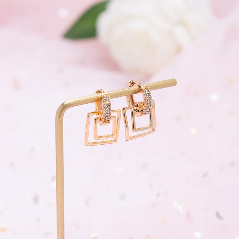 [AXIER PROMO]-Anting Drop Xuping Lapis Emas Zirkon Hias Untuk Remaja Perempuan Dan Wanita-A-283